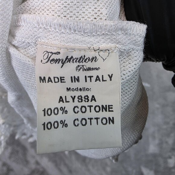 Temptation Positano Dress Womens Small White Alyssa Eyelet Lace Boho Made Italy - Picture 4 of 9